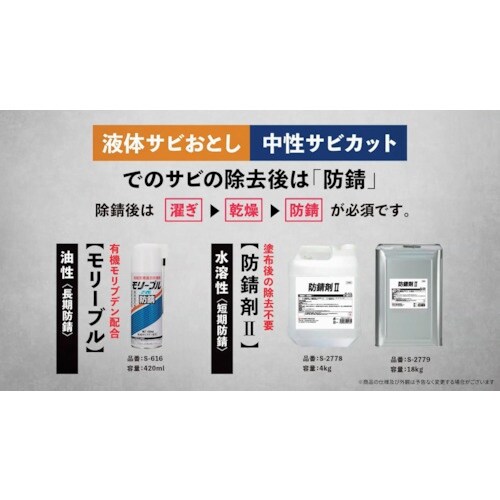 SYK 浸漬用サビ取り剤 液体サビおとし 4L