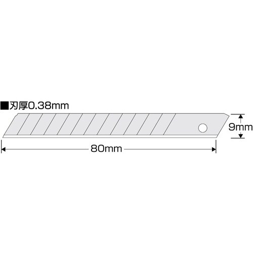 KDS カッターナイフ用替刃 剛白刃小 50枚入