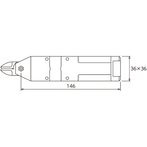 VESSEL 複動式エアーニッパー(角型) No.