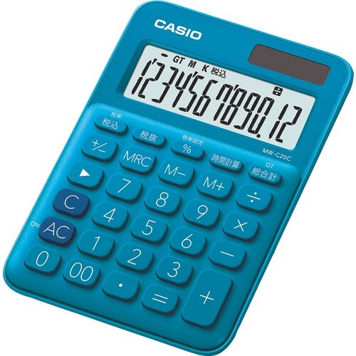 カシオ カシオミニジャスト型カラフル電卓 レイクブ