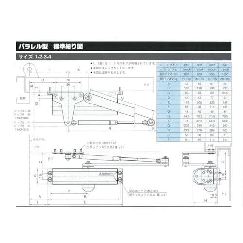 RYOBI ドアクローザ