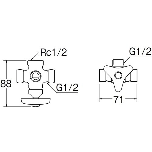SANEI 分岐止水栓本体