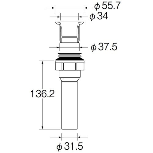 SANEI 丸鉢排水栓