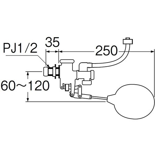 SANEI 水位調節式ボールタップ