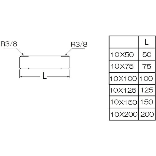 SANEI ステンレス長ニップル 呼び13 全長7