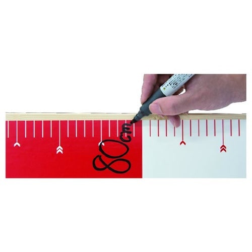 シンワ 貼付ロッド_合成紙製_50mm×25m_赤