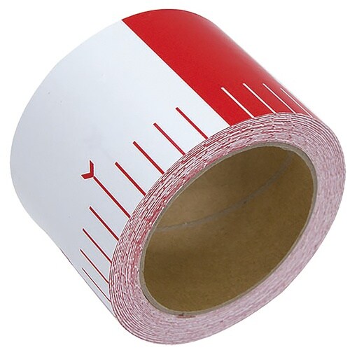 シンワ 貼付ロッド_合成紙製_75mm×25m_赤