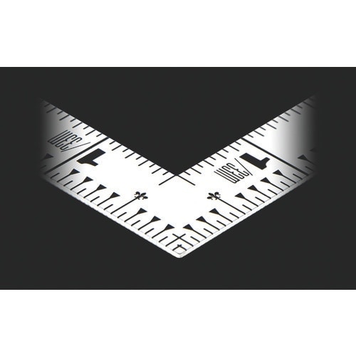 シンワ 曲尺平ぴた ホワイト 1尺 表裏同目