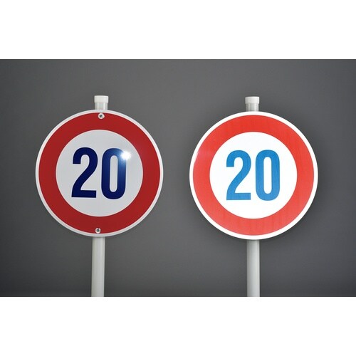 緑十字 道路標識(構内用) 制限速度20キロ 道路