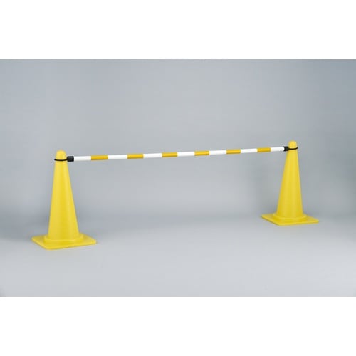 緑十字 トラ柄コーンバー 白/黄 コーンバーE(大