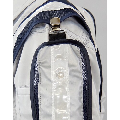 緑十字 LEDアームバンド 紺メッシュ地/赤LED