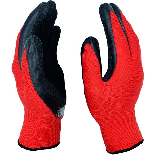 ミタニ 背抜き手袋パワーレッド(10双入)L