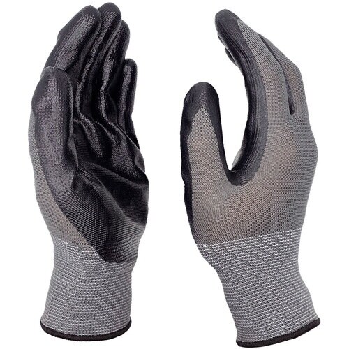 ミタニ ニトリル背抜き手袋パワーブラック(10双入