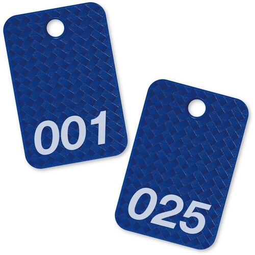 OP 荷札 番号札 四角 大 番号入り1ー25 青