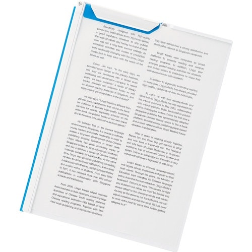 LIHIT A4クリップファイル 青