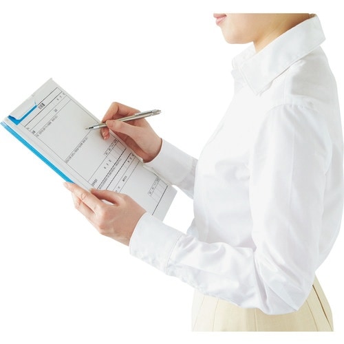 LIHIT A4クリップファイル 青