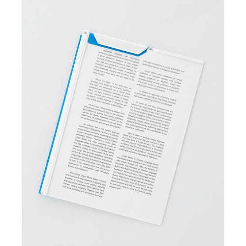 LIHIT A4クリップファイル 青