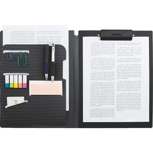 LIHIT A4クリップファイル ブラック