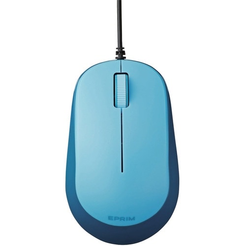 ELECOM 3ボタンBlueLED有線マウス ブ