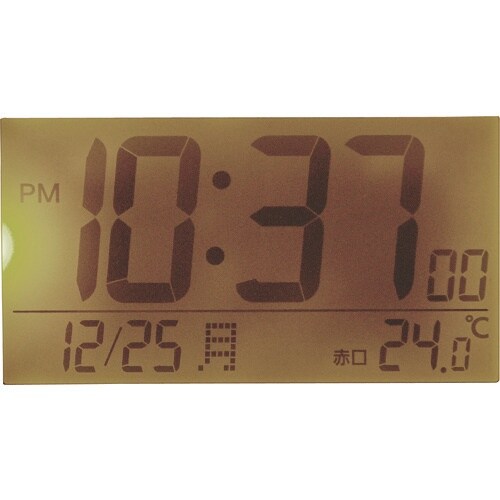 RHYTHM リズム 電波 目覚まし時計 温度計付
