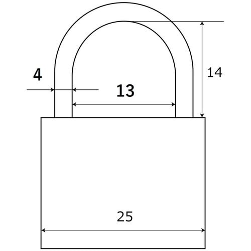 WAKI 南京錠同一キー IB−008 25MM