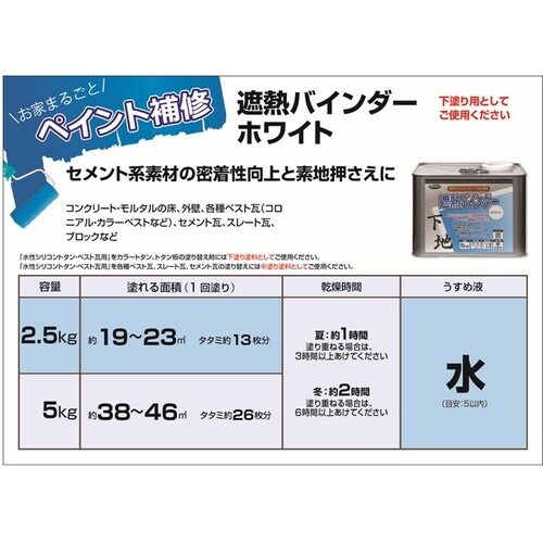 ニッぺ 遮熱バインダーホワイト 5kg HYN30