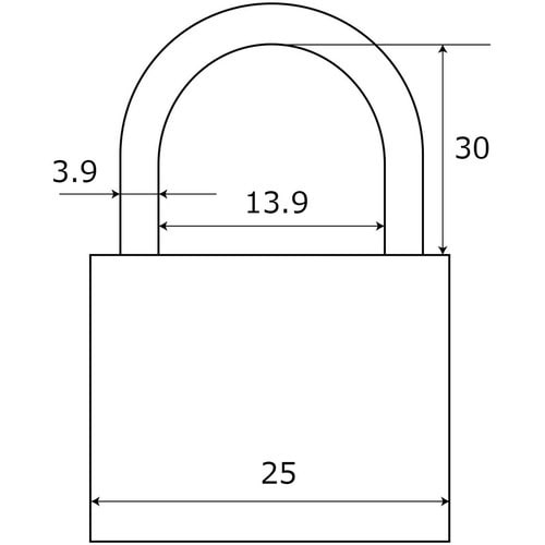 WAKI ツル長シリンダー錠 25X30mm