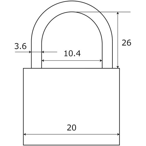 WAKI ツル長シリンダー錠 20X30mm