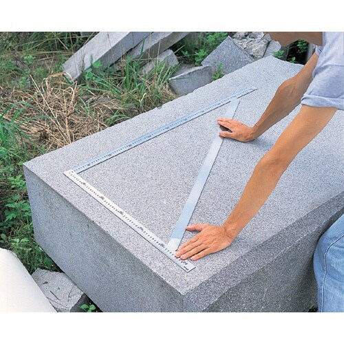 シンワ 筋交付大金目盛付ステン1m×60cm