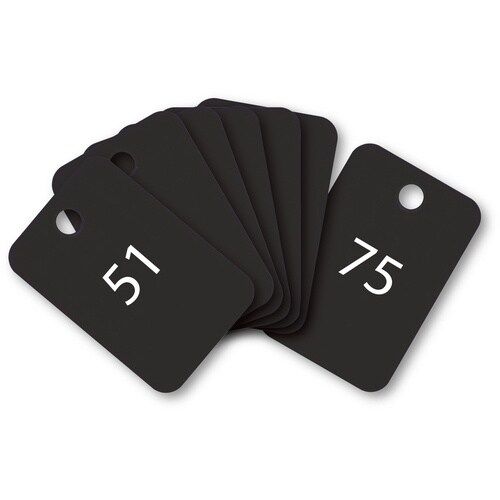 OP 番号札 四角 大 番号入り51ー75 黒 (