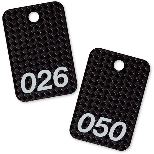 OP 番号札 四角 大 番号入り26ー50 黒 (
