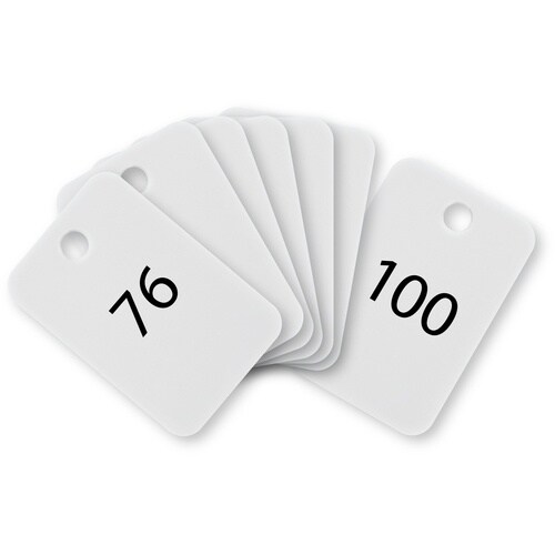 OP 番号札 四角 大 番号入り76ー100 白