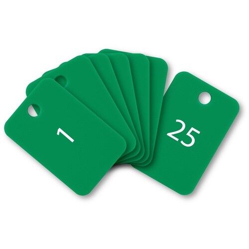 OP 番号札 四角 大 番号入り1ー25 緑 (2