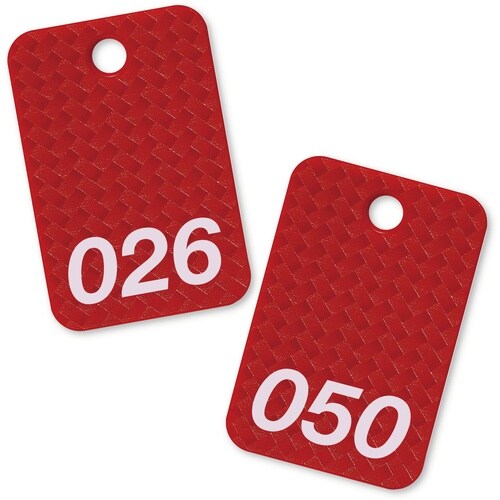 OP 番号札 四角 大 番号入り26ー50 赤 (
