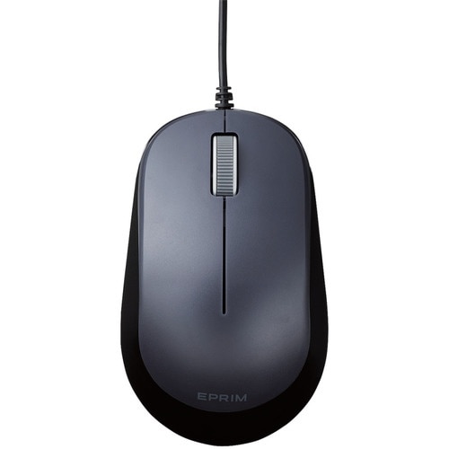 ELECOM 3ボタンBlueLED有線マウス ブ