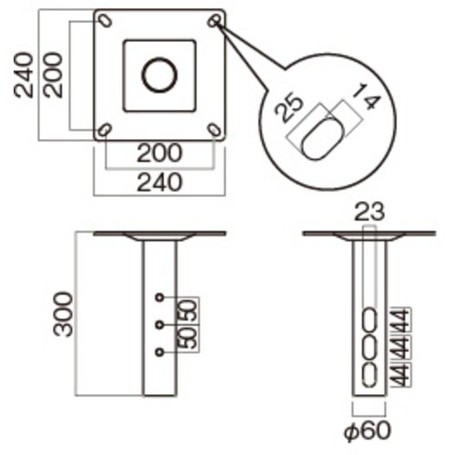 HAMILEX スラブ取付金具 垂直