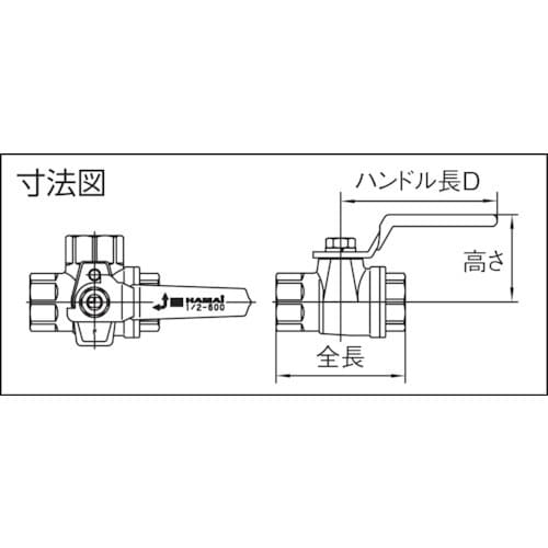 HAMAI ステンレス製3方ボールバルブ