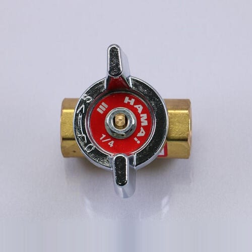 HAMAI 黄銅製禁油処理ボールバルブ(蝶)