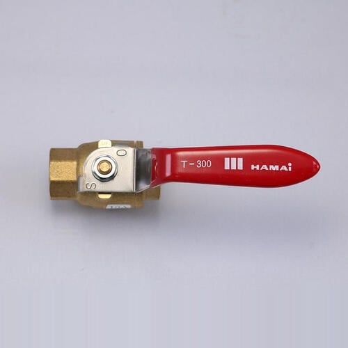 HAMAI 黄銅製禁油処理ボールバルブ(フルボア)