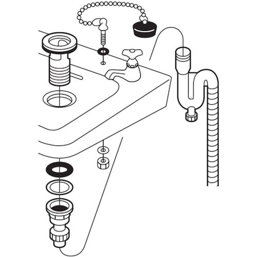 SANEI アフレ付Sトラップホース