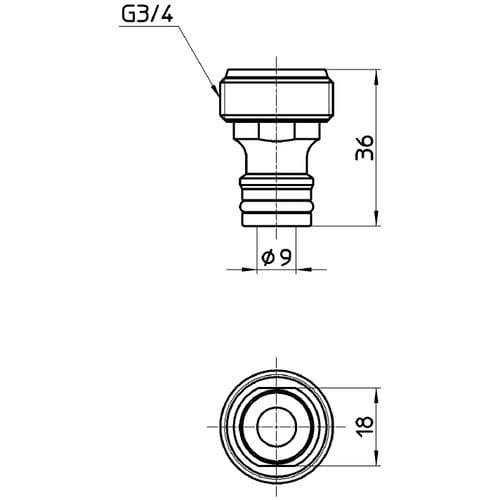 SANEI 金属製オネジニップル
