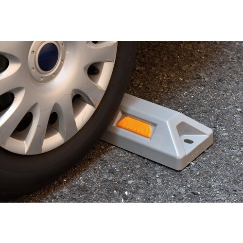 緑十字 車止め(低車高タイプ) グレー パーキング