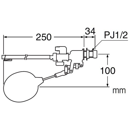 SANEI 補助水管付ボールタップ