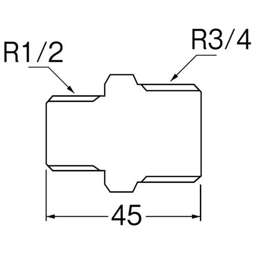 SANEI ステンレス異径六角ニップル