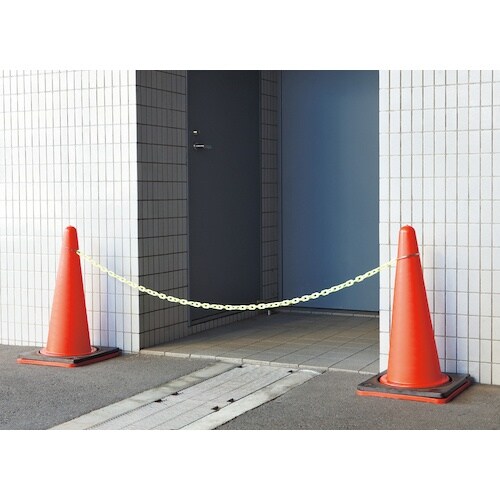 緑十字 コーン用プラスチックチェーン(リング付)