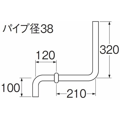 SANEI ロータンク洗浄管38mm