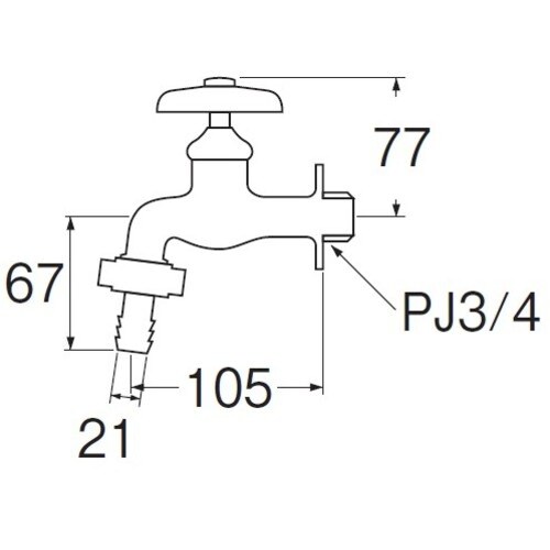 SANEI カップリング横水栓