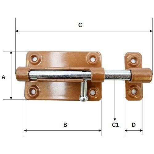 WAKI 大型塗りラッチ IK−002 103mm