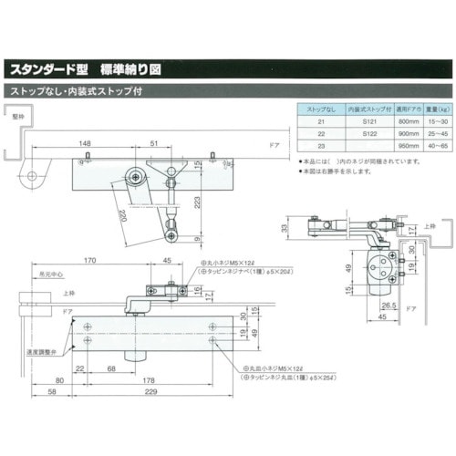 RYOBI ドアクローザ #20シリーズ 21 メ