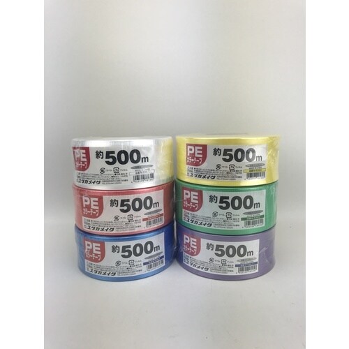 ユタカメイク PEカラー平テープ 約50mm×50